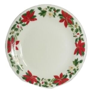 Gibson Floral Red and Green Dinner Plate 7.5"